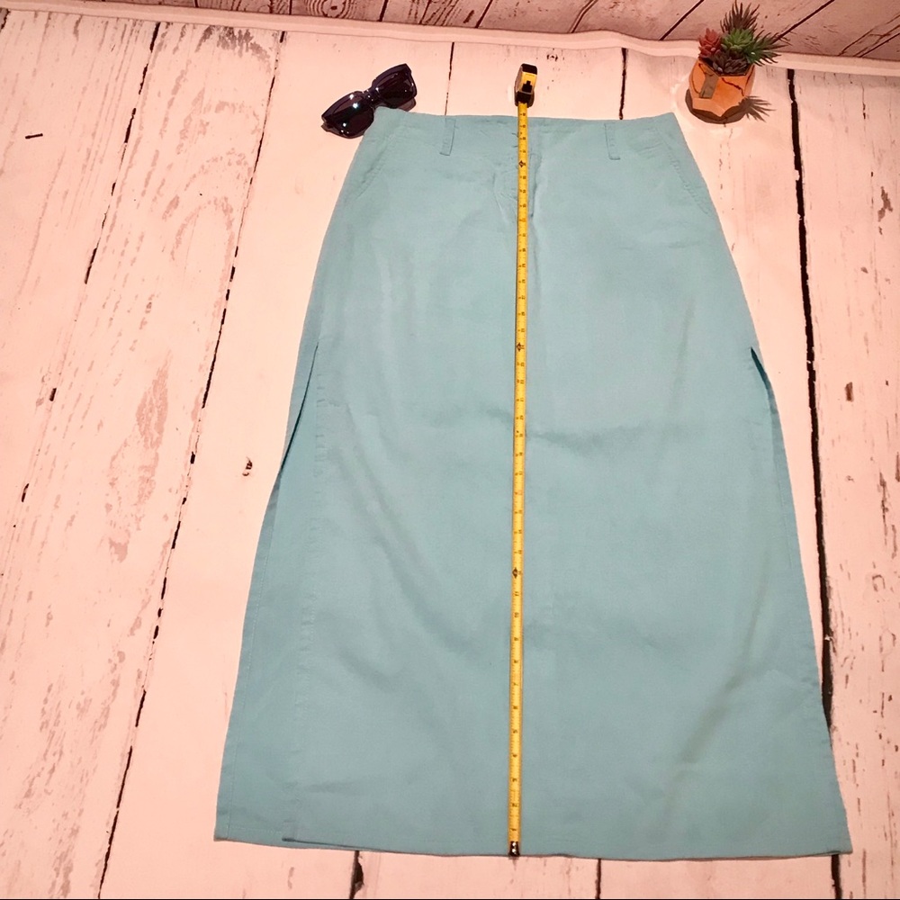 ❌SOLD❌ Theory turquoise maxi skirt - Picture 3 of 7